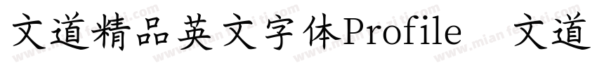 文道精品英文字体Profile   文道字库字体转换